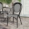 Flash Furniture Lourdes Thonet French Bistro Stacking Chair, Black and White PE Rattan and Black Aluminum Frame SDA-AD642002S-BKWH-BK-GG - alternate 4